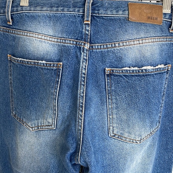 MSGM ITALIAN DESIGNER JEANS FRINGED HEM - Picture 5 of 9